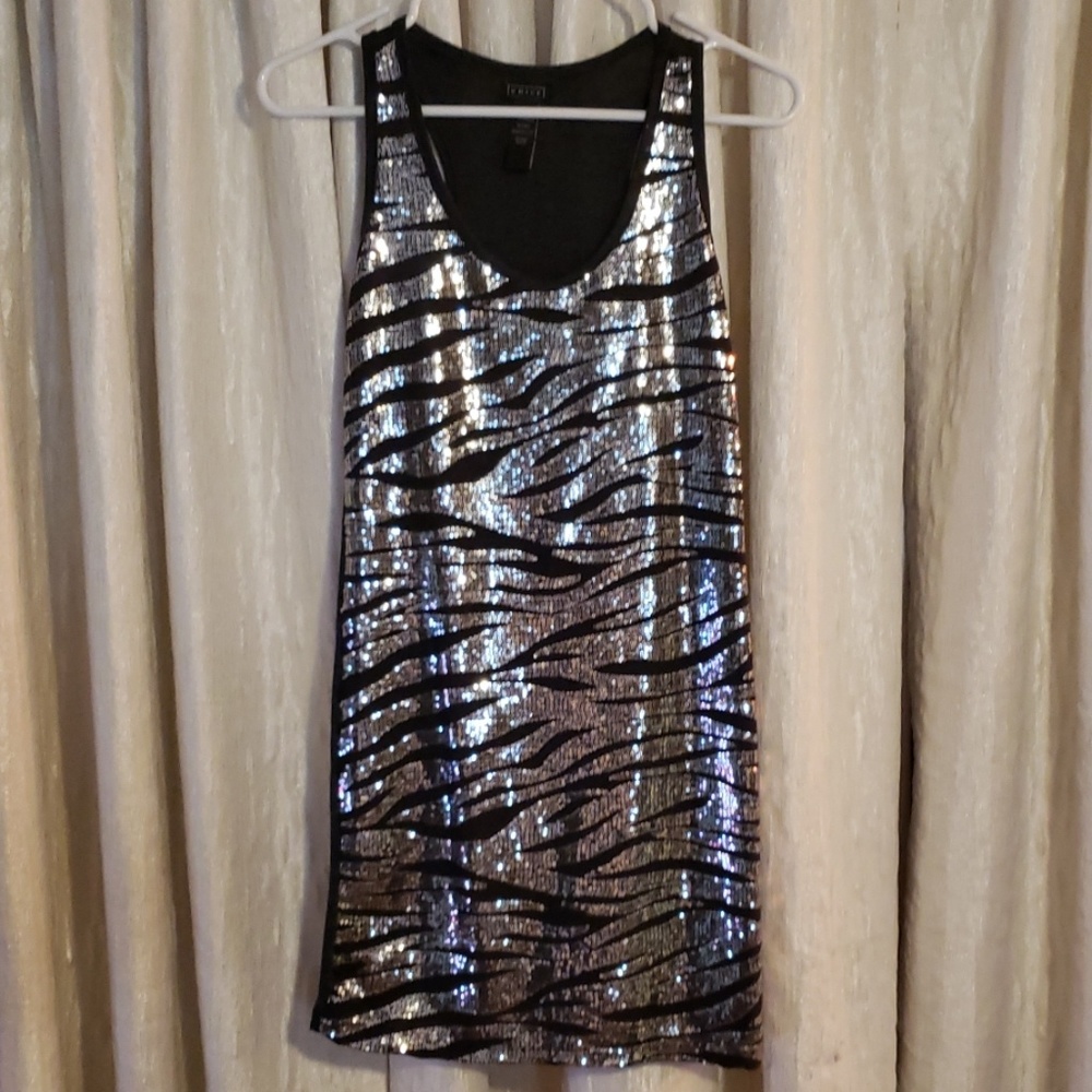 Sequined Racerback Tank Top